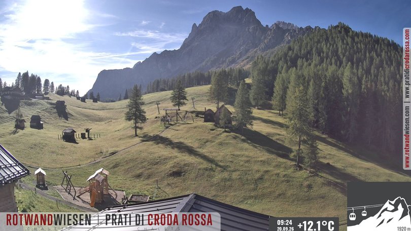 Webcam auf die Rotwandwiesen im Gebiet Drei-Zinnen/Tre Cime Dolomiti
