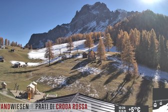 Webcam sui Prati di Croda Rossa nel comprensorio Tre Cime/Drei-Zinnen Dolomiti